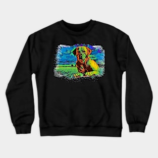 Labrador dog Tie Dye art design Crewneck Sweatshirt